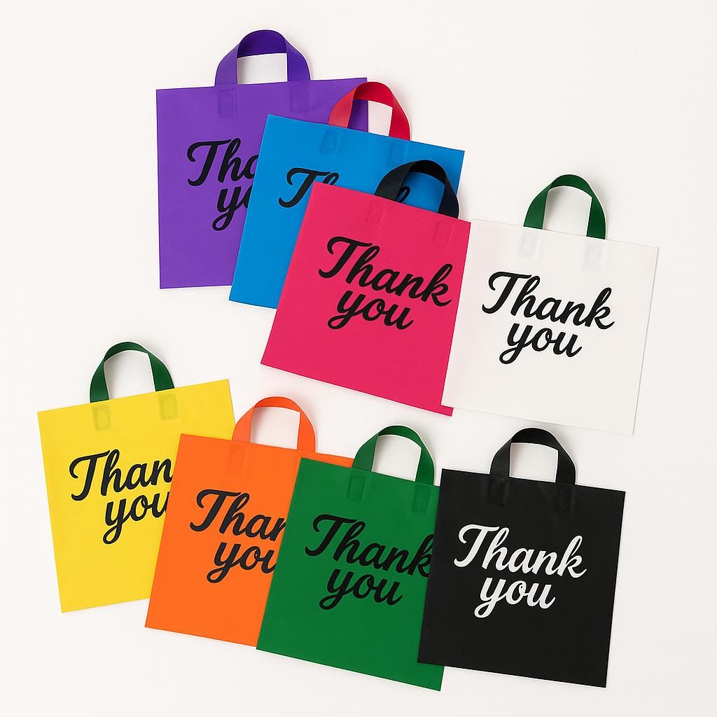 BASKILI/BASKISIZ YUMUŞAK SAPLI PLASTİK POŞET